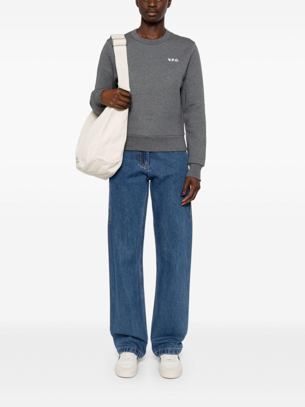 Flocked-logo sweatshirt<BR/><BR/><BR/> COHBR F27918TPR A.P.C.