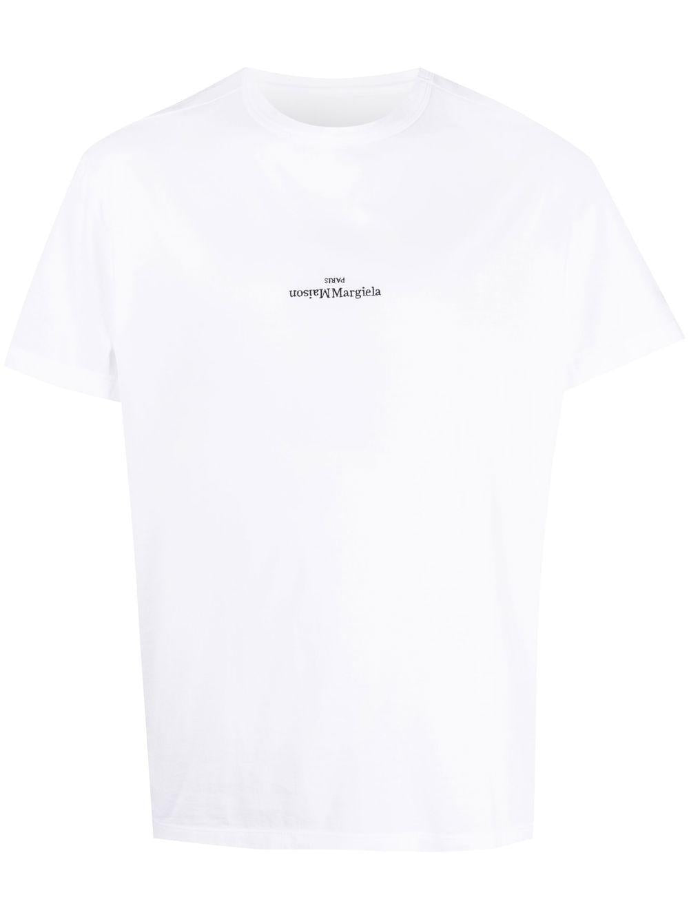 Distorted-logo cotton T-shirt<BR/><BR/><BR/> S30GC0701 S22816994 MAISON MARGIELA