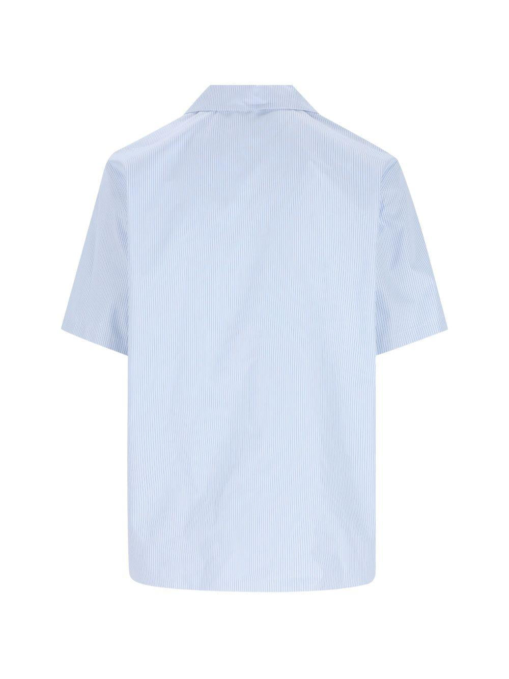 Thin striped cotton poplin bowling shirt 794907 ZAJWW4061 GUCCI