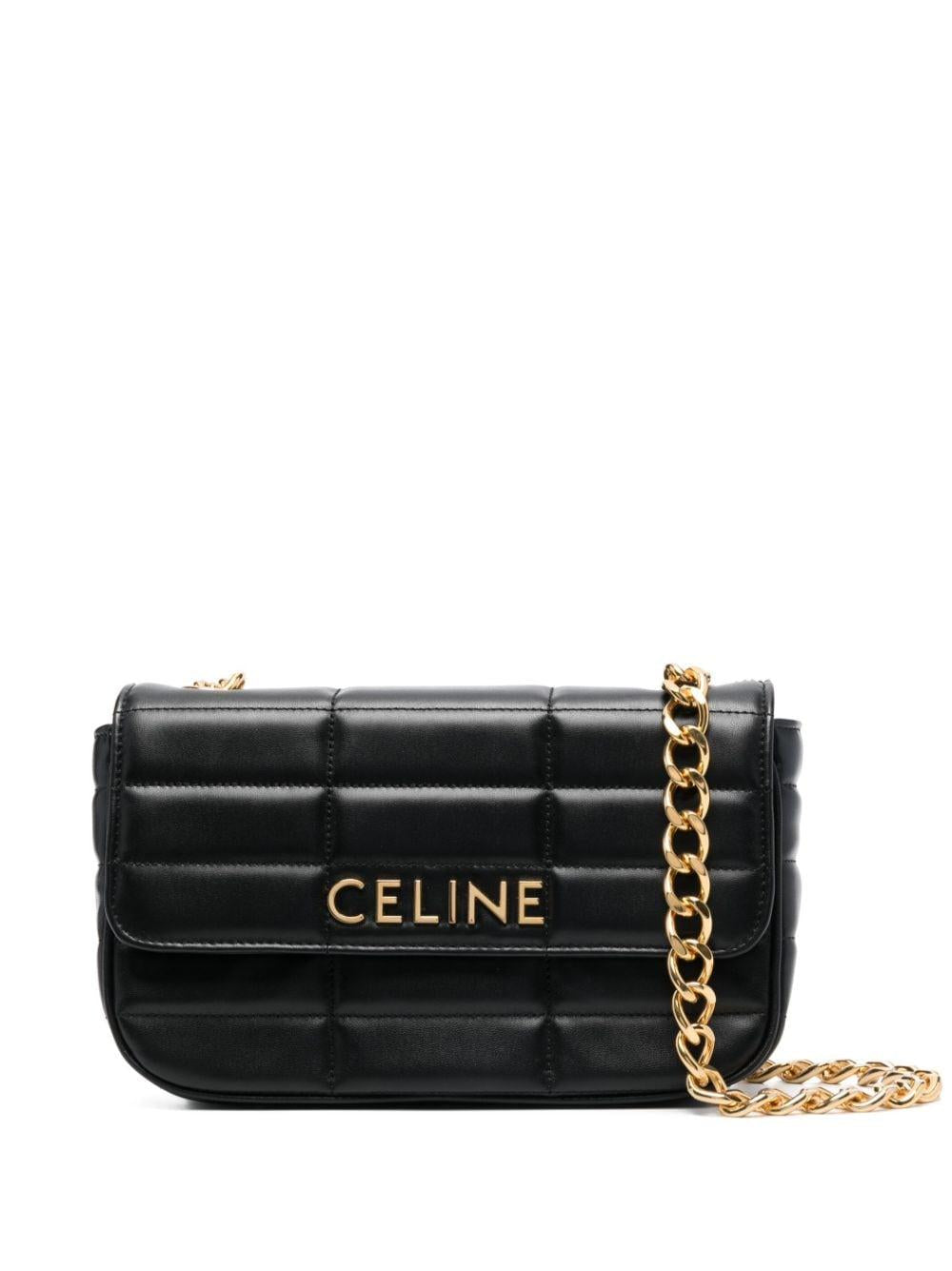 Chain matelassé leather shoulder bag 111273EYD 38NO CÉLINE