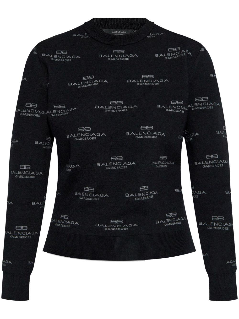 All-over logo-print jumper<BR/><BR/> 812576 T17241269 BALENCIAGA
