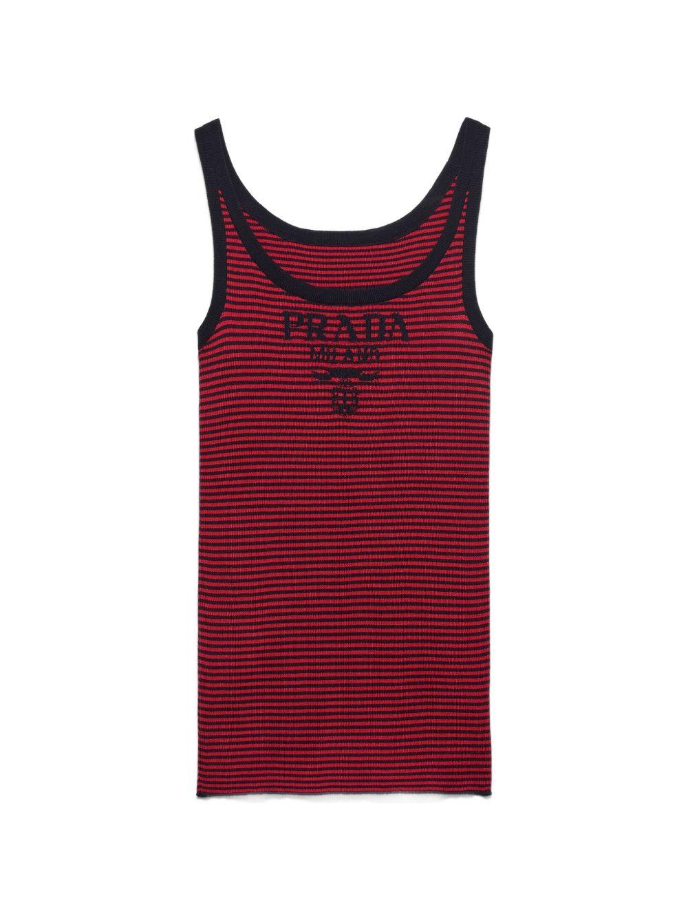 Silk tank top P29A1O19BV S-WMOF059F PRADA
