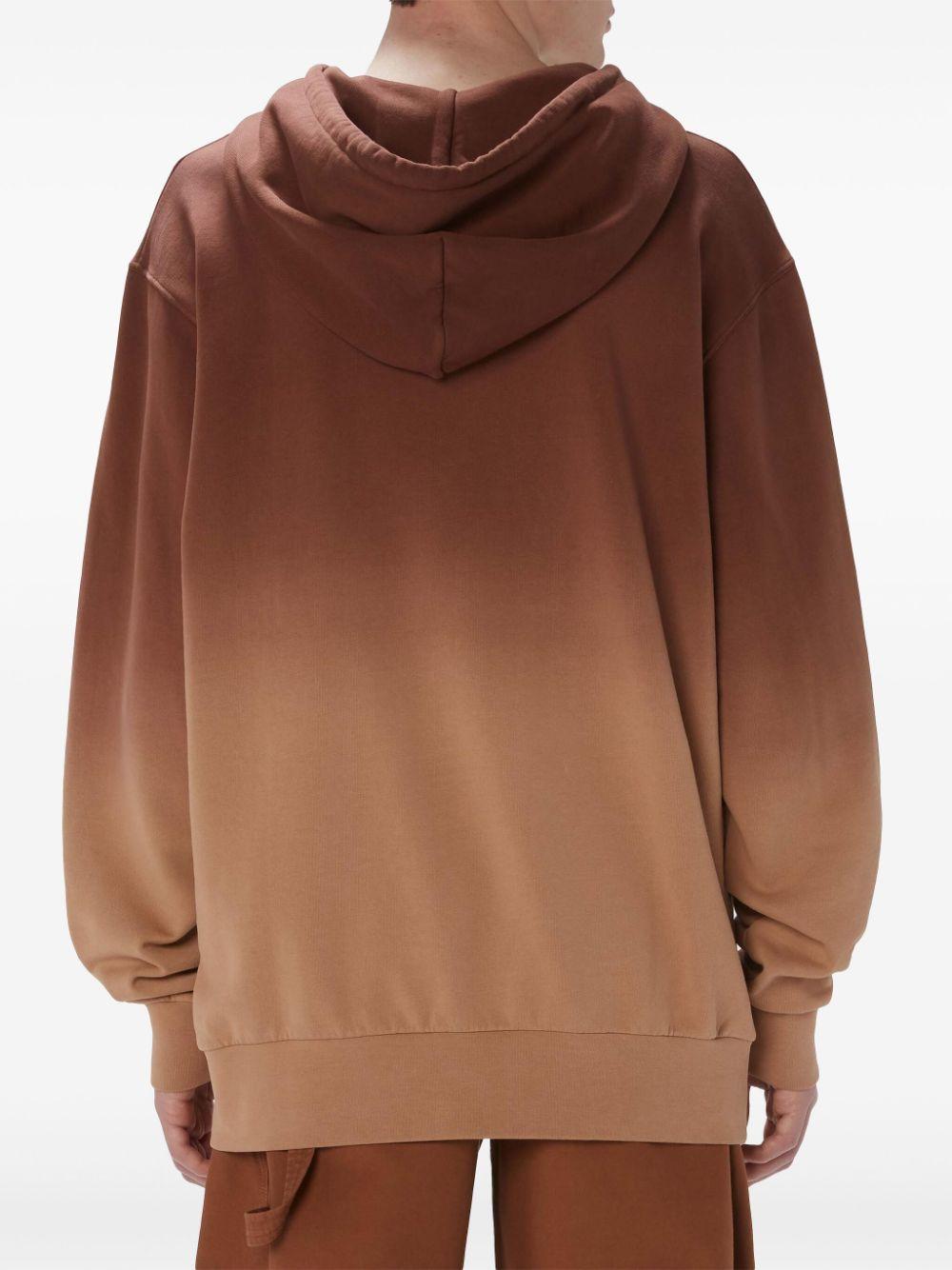logo-embroidered gradient-effect hoodie<BR/><BR/><BR/> JW0192 PG1632619 JW ANDERSON