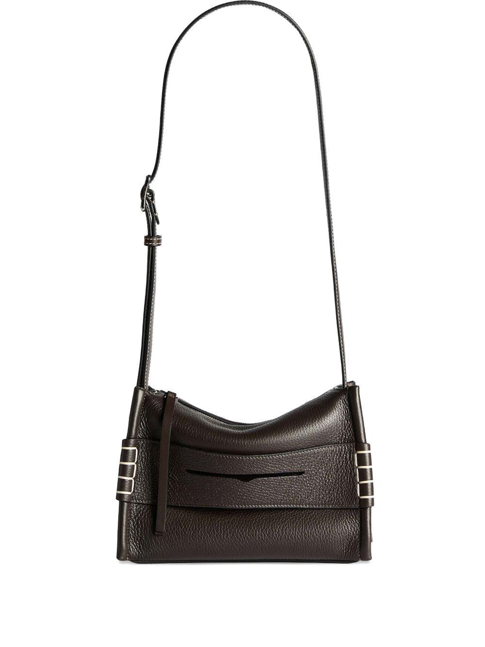 Small messenger loafer bag in chocolate brown leather HB0767 LA0377660 JW ANDERSON