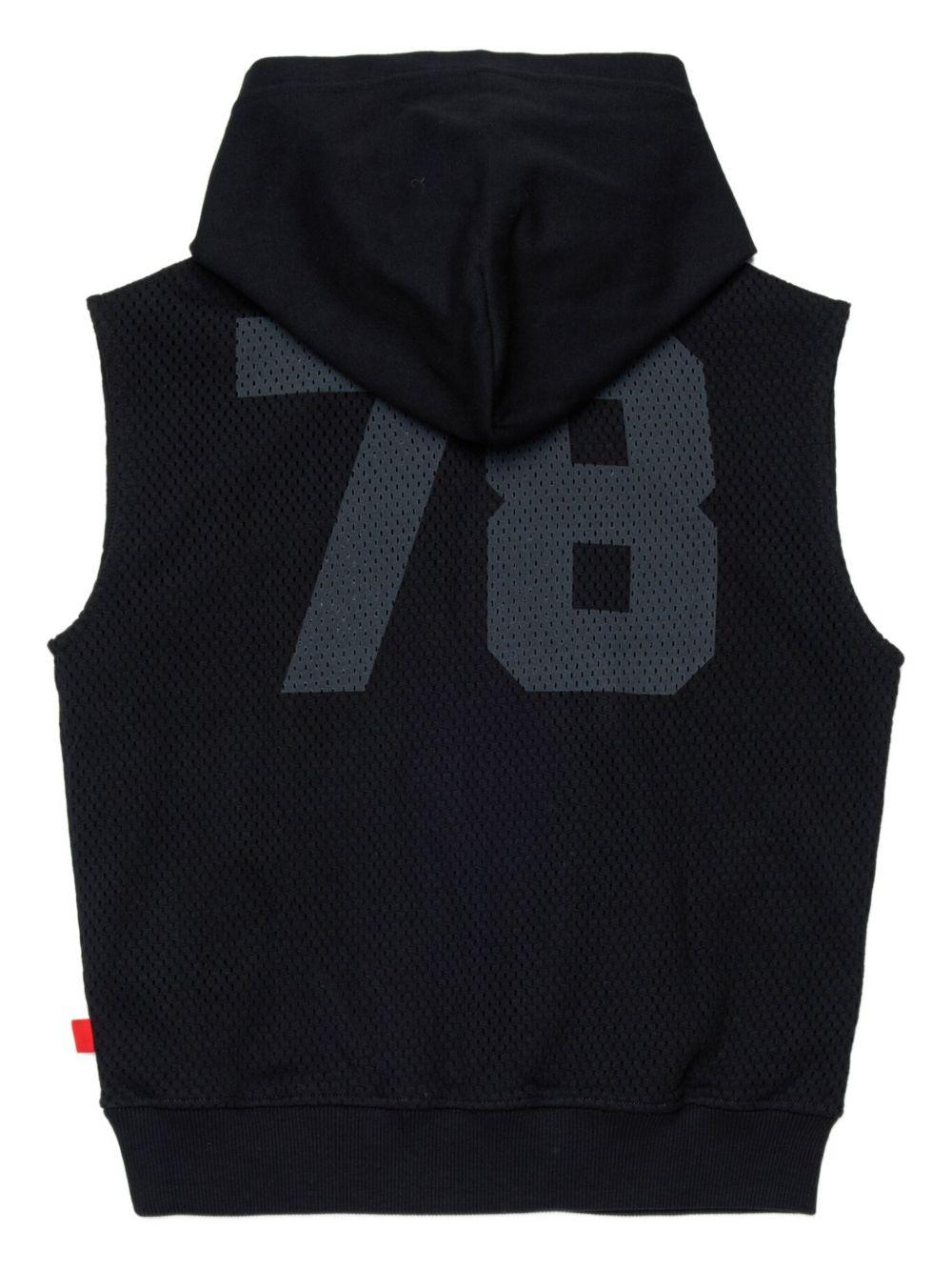 Sleeveless hoodie in cotton mesh J02591 KYA0MK900 DIESEL KIDS