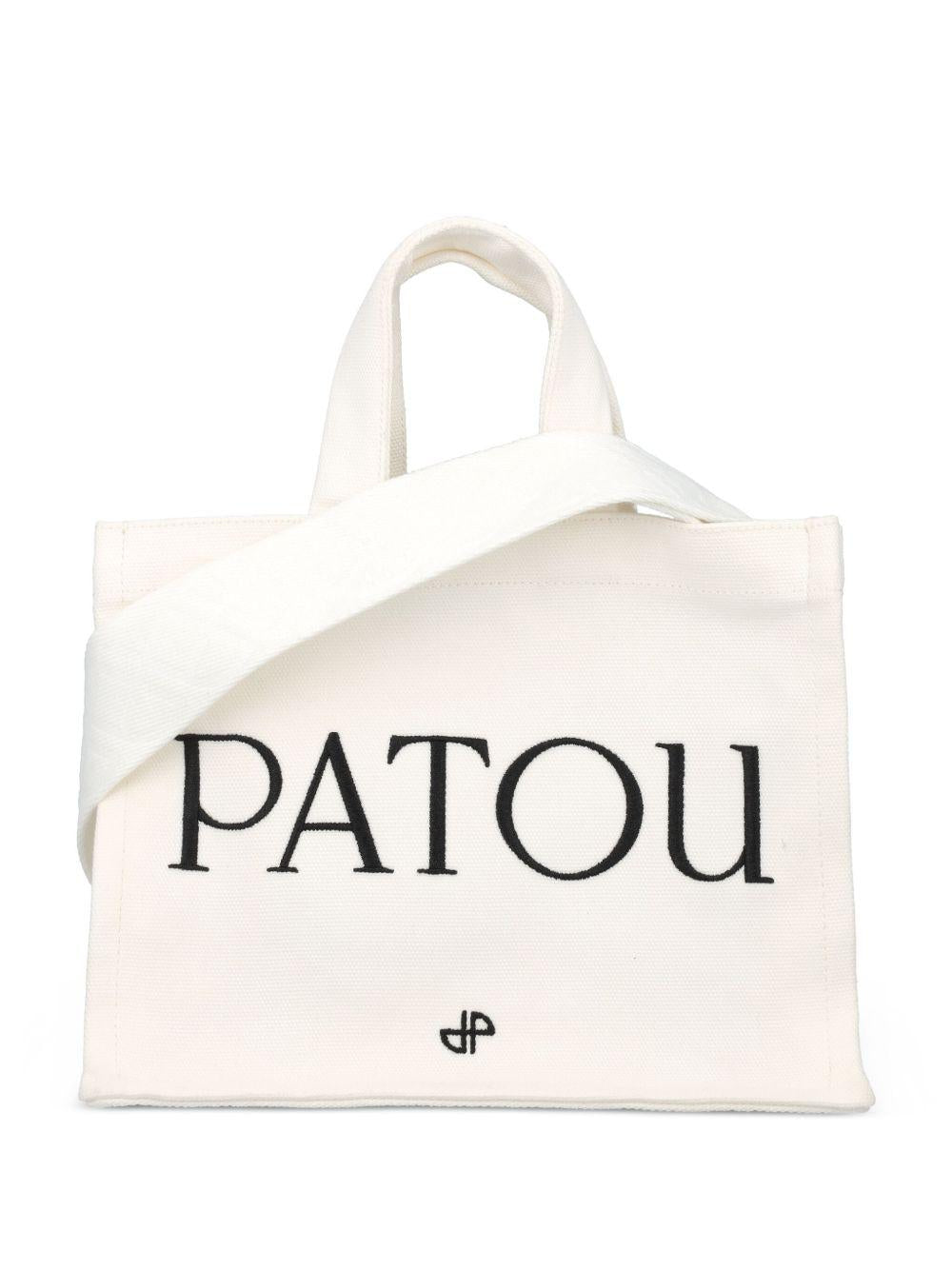 Small Patou canvas tote bag<BR/><BR/><BR/> AC0440076 001W PATOU