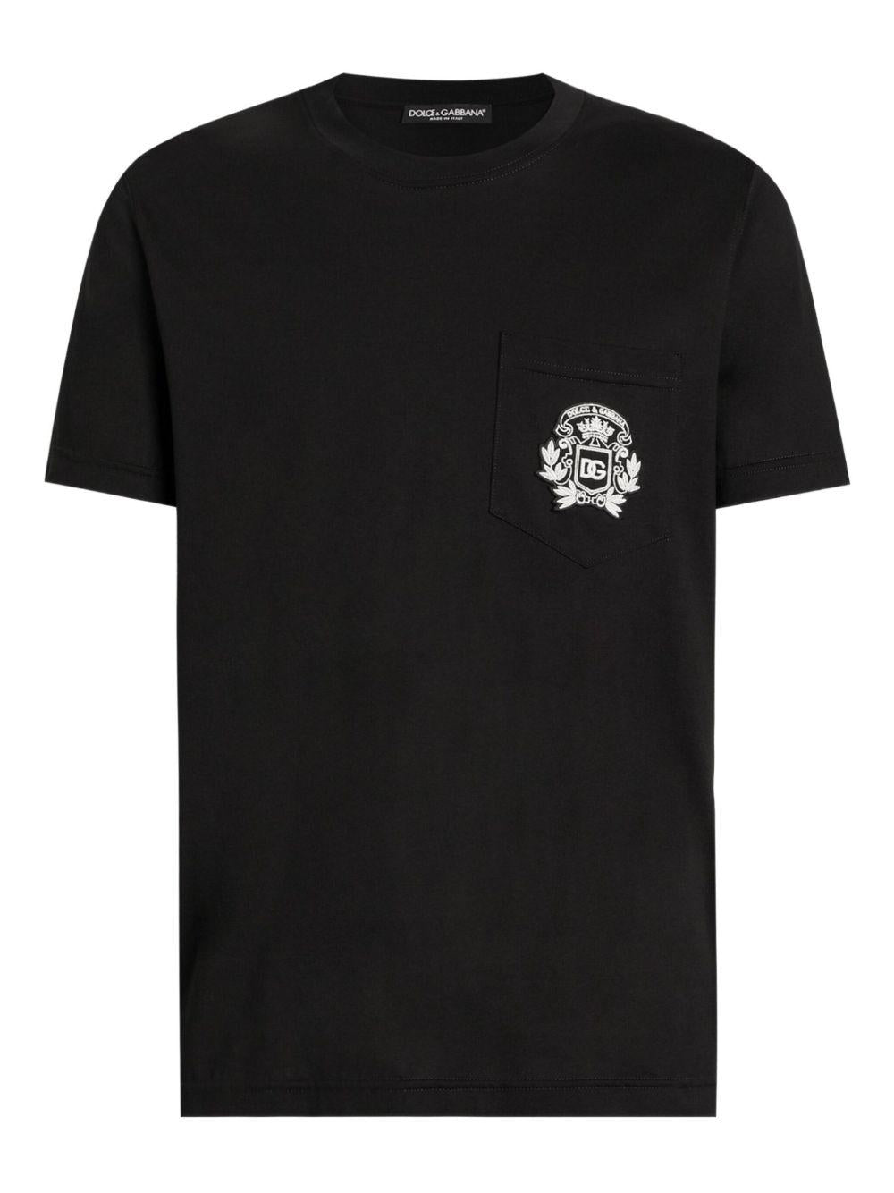 Cotton T-shirt with embroidery G8RA2Z G7PZEN0000 DOLCE & GABBANA