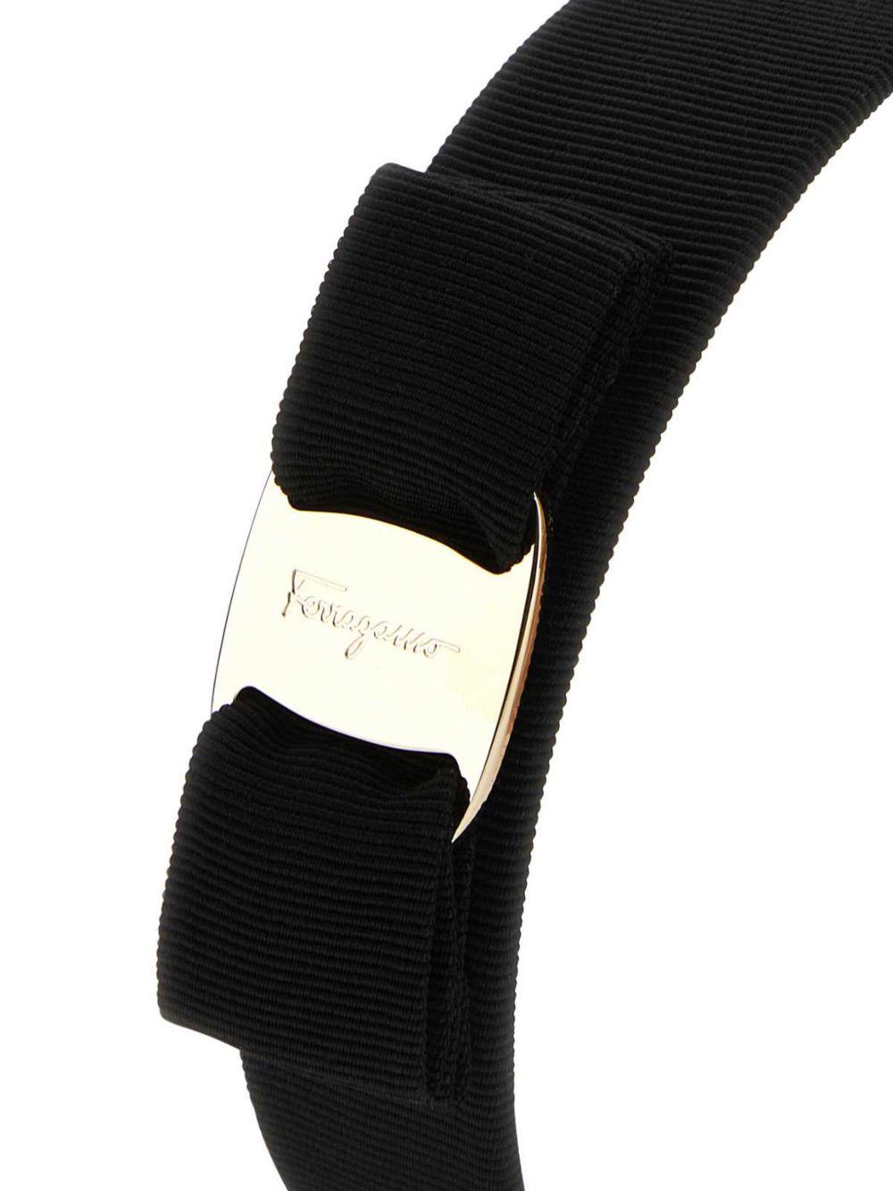 Vara bow headband<BR/><BR/><BR/> P.TA VARA CL 572738NERO/ORO FERRAGAMO