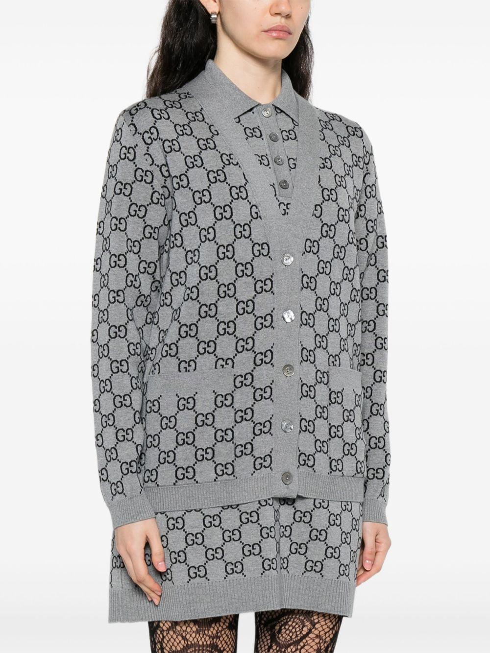 Reversible GG wool jacquard cardigan 798157 XKEJP1045 GUCCI