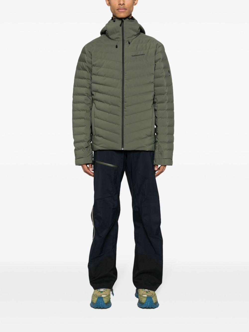 Green zfront zip fastening jacket G78022120 PINE NEEDLE PEAK PERFORMANCE