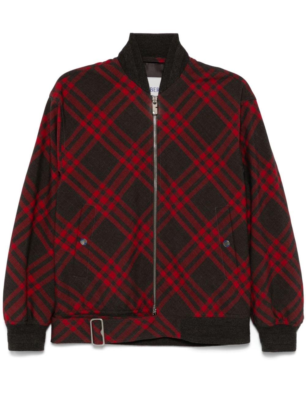 Check bomber jacket<BR/><BR/> 8093007 C1205 BURBERRY