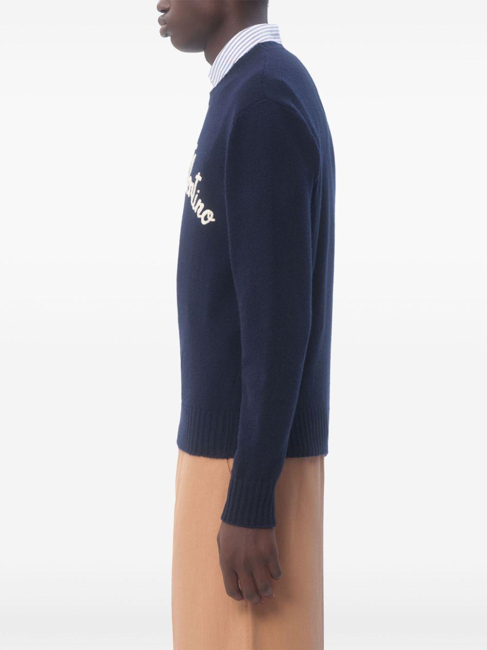 Chez Valentino-embroidered sweater<BR/><BR/><BR/> 6V3KC33LAR8 D51 VALENTINO GARAVANI