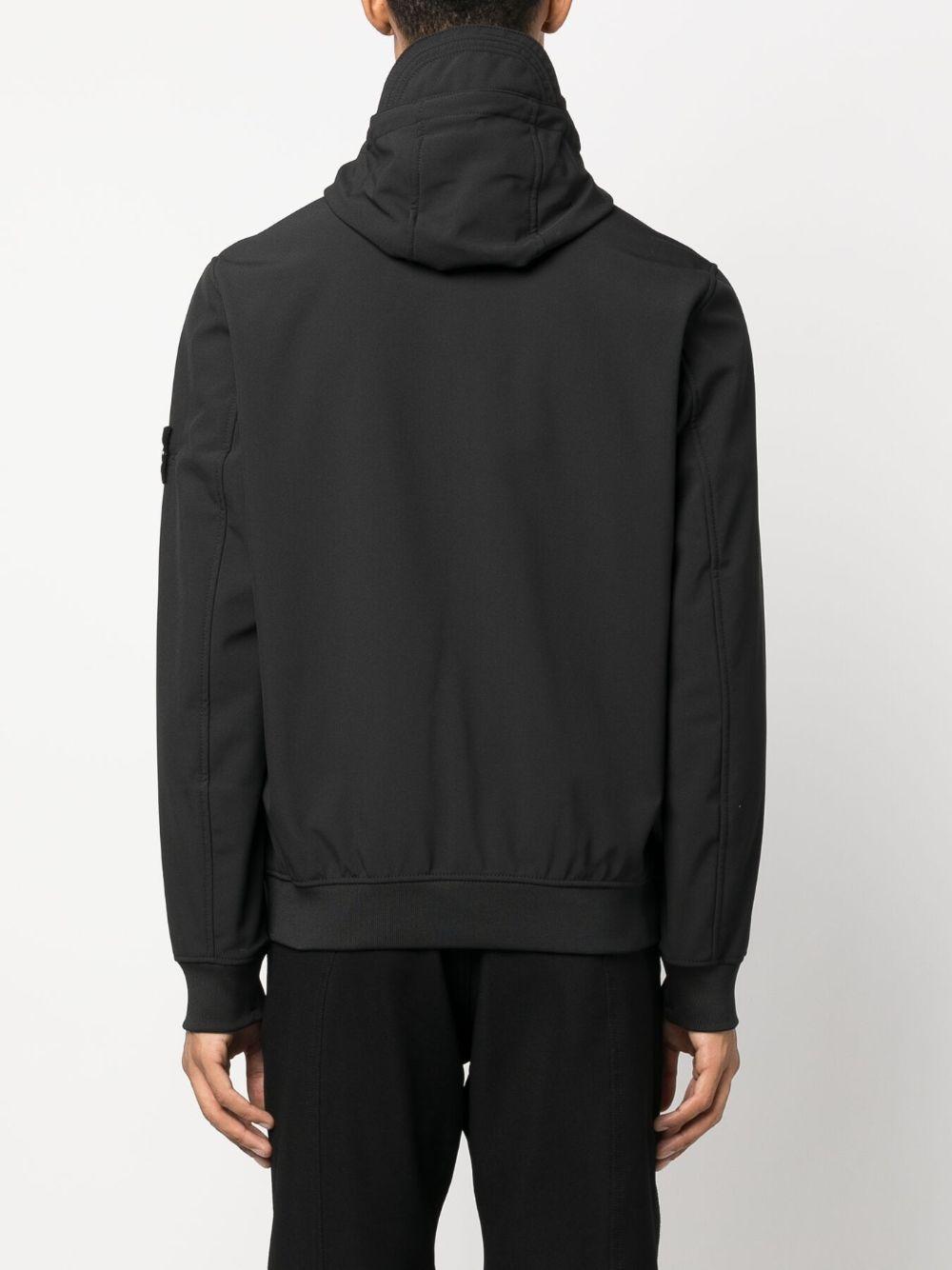 Compass-patch zip-up hooded jacket 7915Q0122 V0029 STONE ISLAND