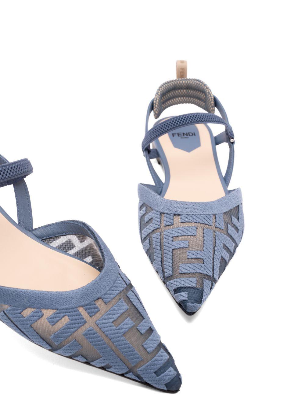 Colibrì Lite mesh flat slingbacks with FF embroidery 8J8559 AY0MF1XHP FENDI