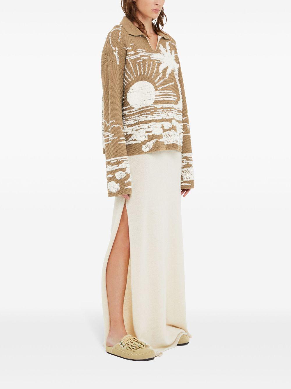 Beyond The Horizons sweater<BR/> LWHV002R25KNI004 6303 ALANUI