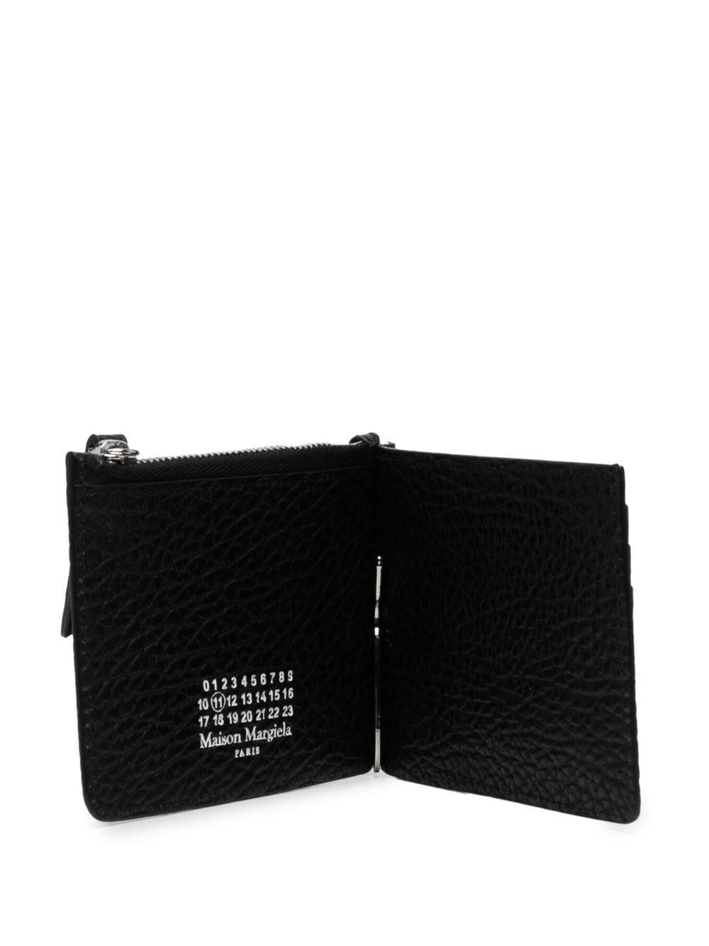 Black bovine leather four-stitch logo leather wallet SA1UI0022 P4455T6103 MAISON MARGIELA