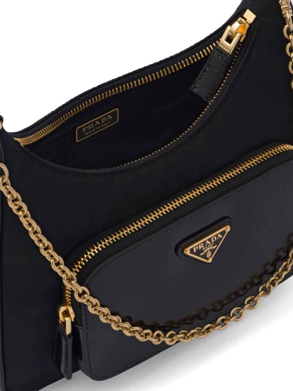 Triangle-logo shoulder bag<BR/><BR/><BR/> 1BC198 R789F0002 PRADA