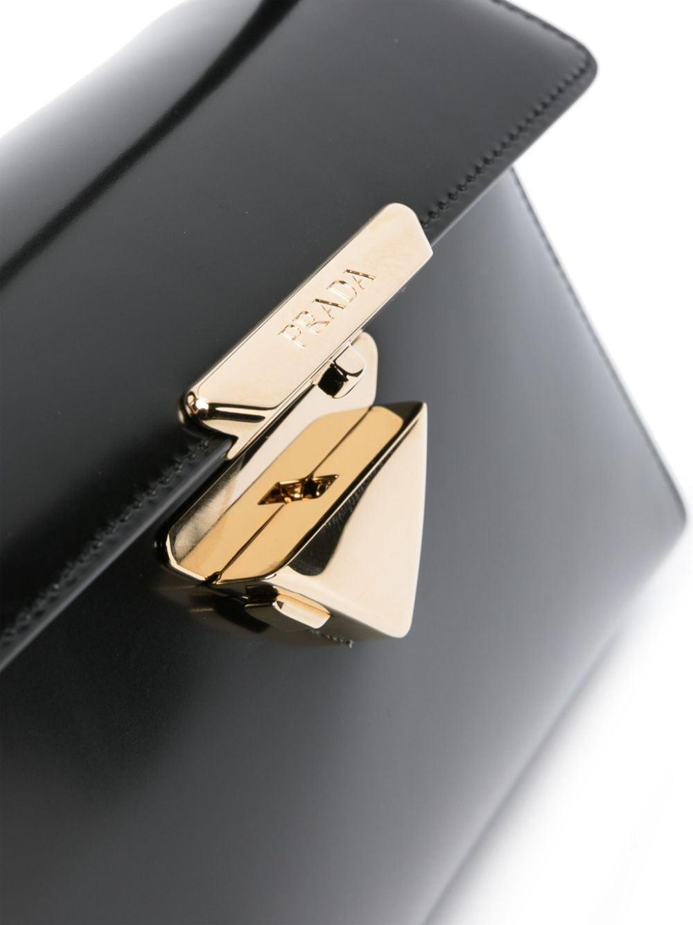 Triangle-logo leather shoulder bag 1BD343 ZO6F0002 PRADA