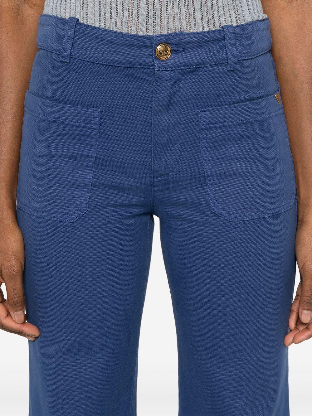 Cotton cropped trousers<BR/><BR/><BR/> CH25SPA21365 401 CHLOÉ