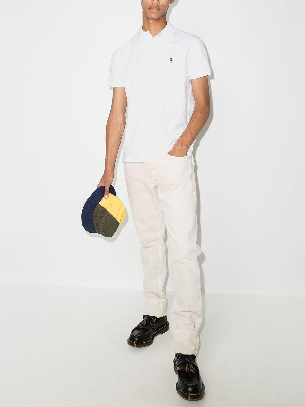 Logo-embroidered polo shirt<BR/><BR/><BR/> 710666998002 WHITE POLO RALPH LAUREN