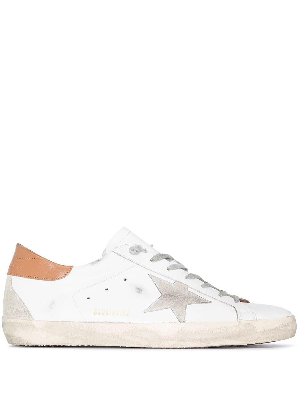 White/brown/grey leather Super-Star low-top sneakers GMF00102 F00218210803 GOLDEN GOOSE