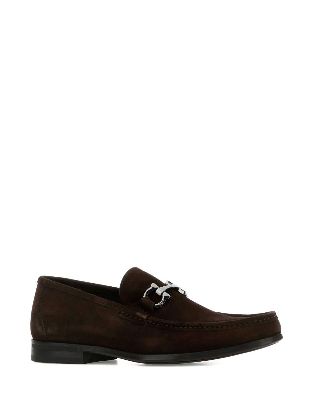 Loafer with Gancini buckle 029457GRANDIOSO2 791668BARK T.MORO FERRAGAMO