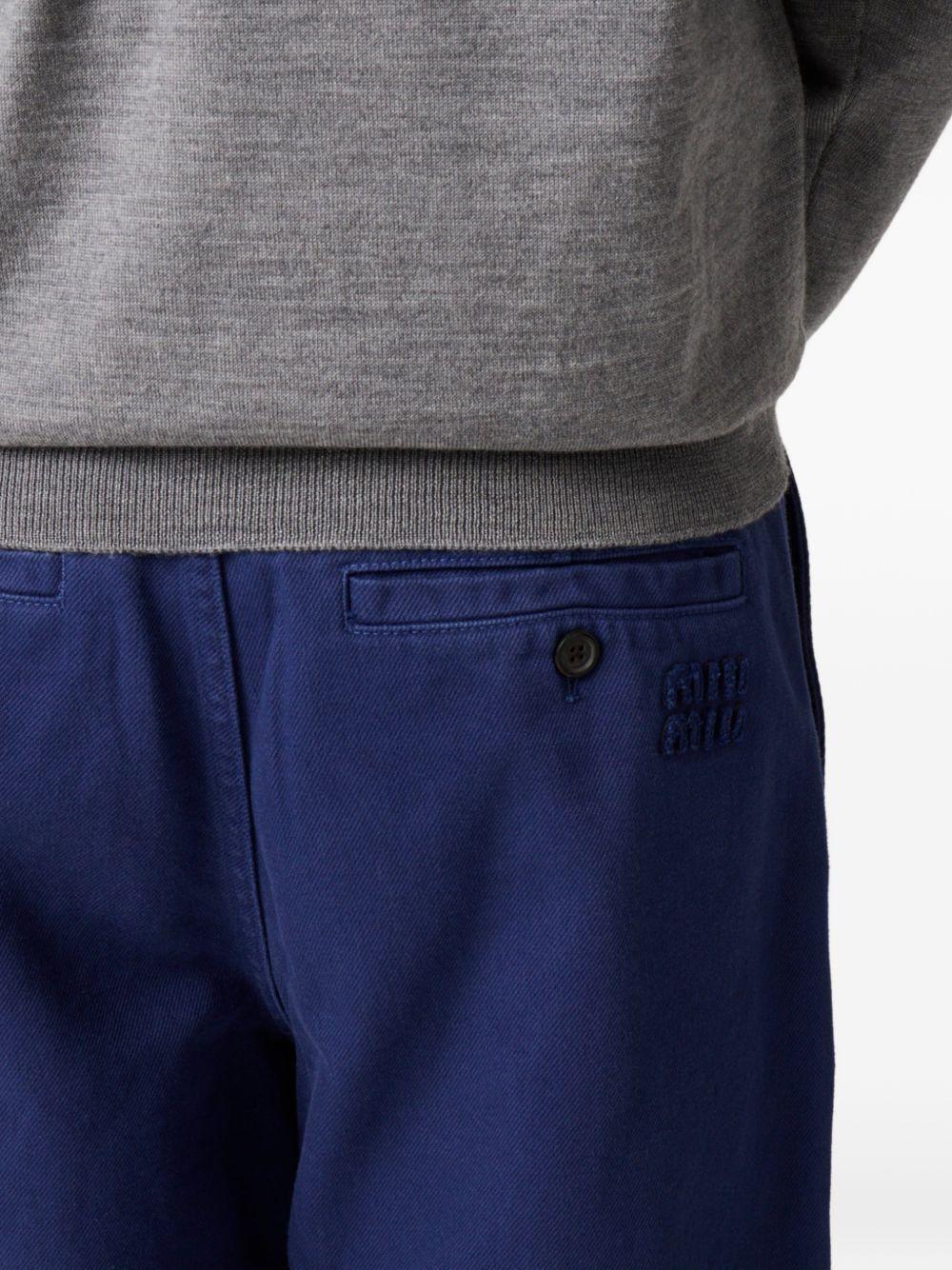 Garment-dyed gabardine pants MP197019JY S OOOF0021 MIU MIU