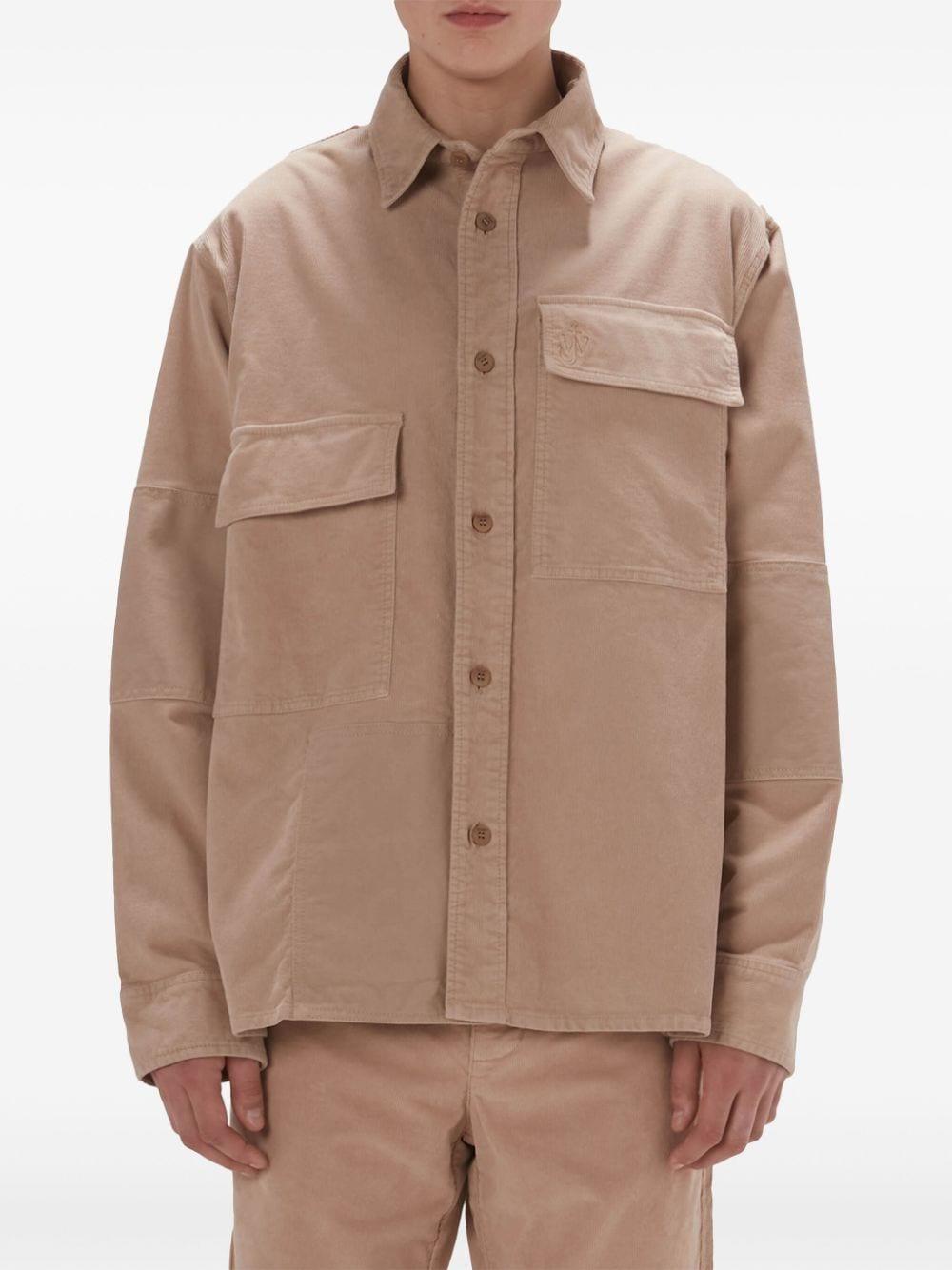 Patchwork-design cotton shirt<BR/><BR/><BR/> SH0317 PG1578046 JW ANDERSON