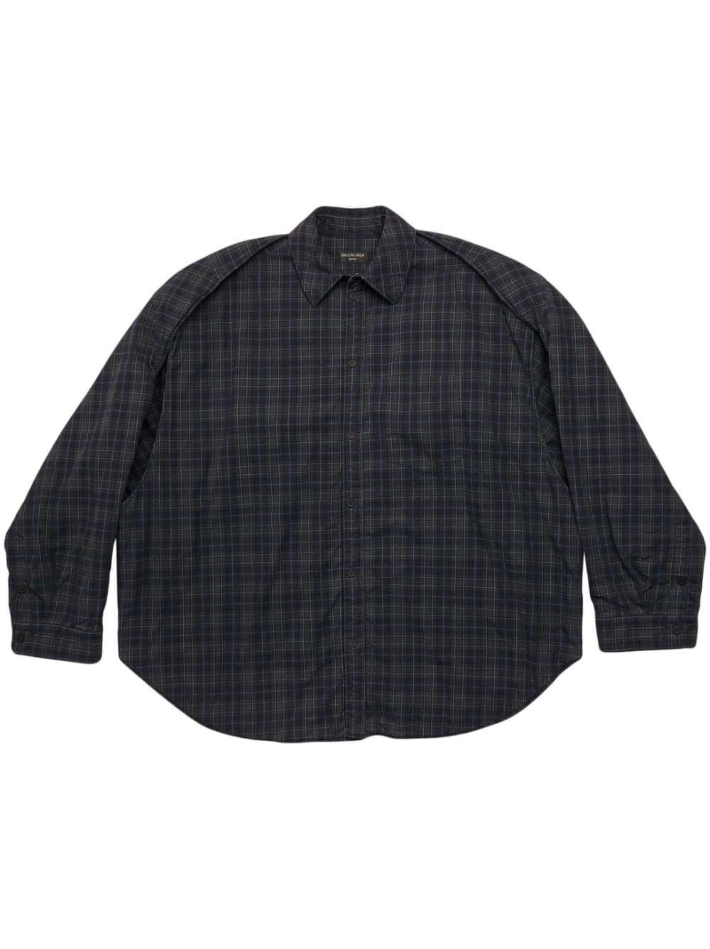 Checked-pattern long-sleeve shirt 751728 TOM172952 BALENCIAGA