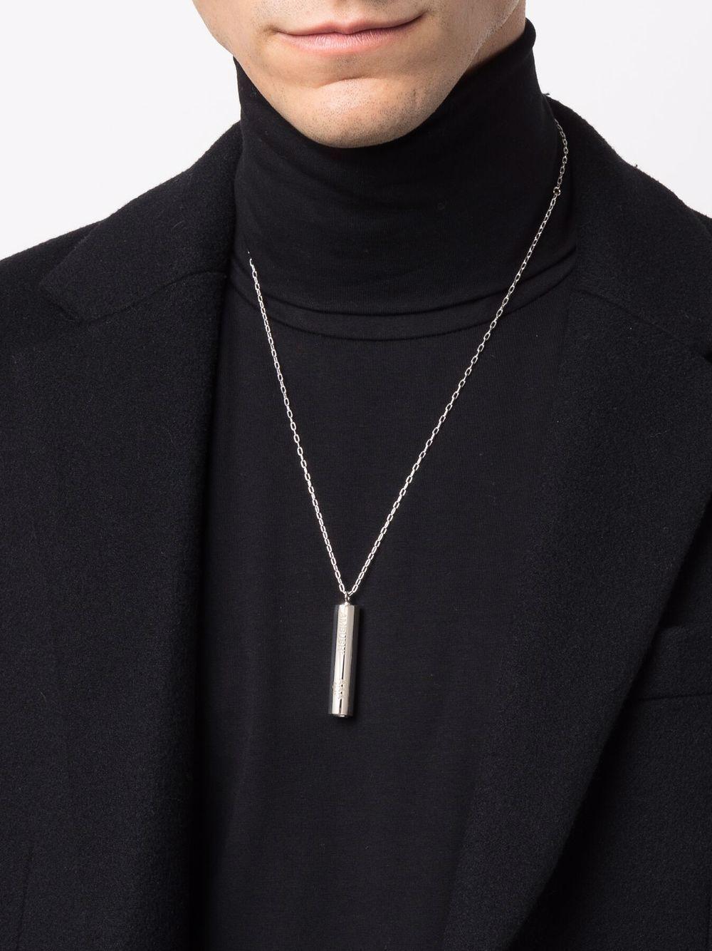 Collana argento con pendente con logo inciso BMOB085F21SIL001 7200 AMBUSH