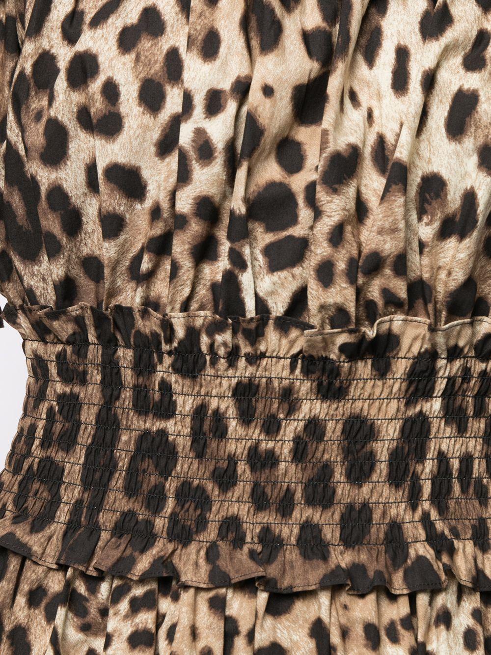 Short leopard-print poplin dress F6A0UT HS5E3HY13M DOLCE & GABBANA
