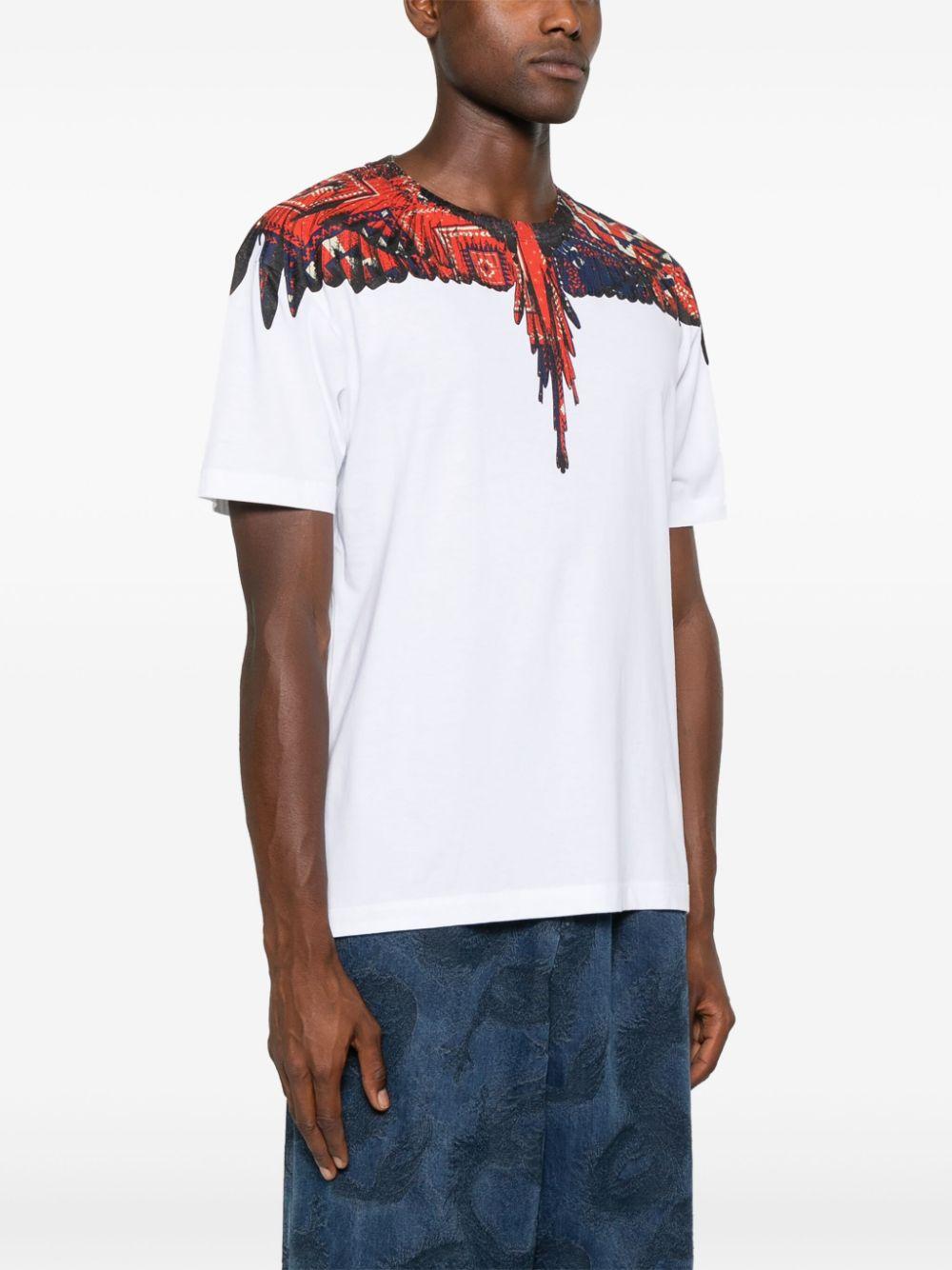 Wings print T-shirt CMAA056F24JER003 0127 MARCELO BURLON