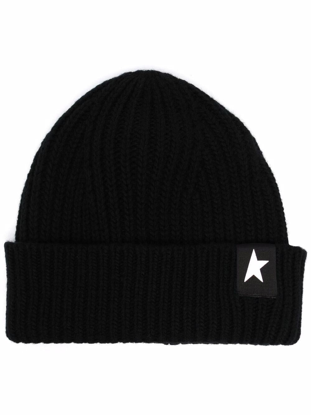 star patch ribbed beanie GUP01035 P00060190100 GOLDEN GOOSE
