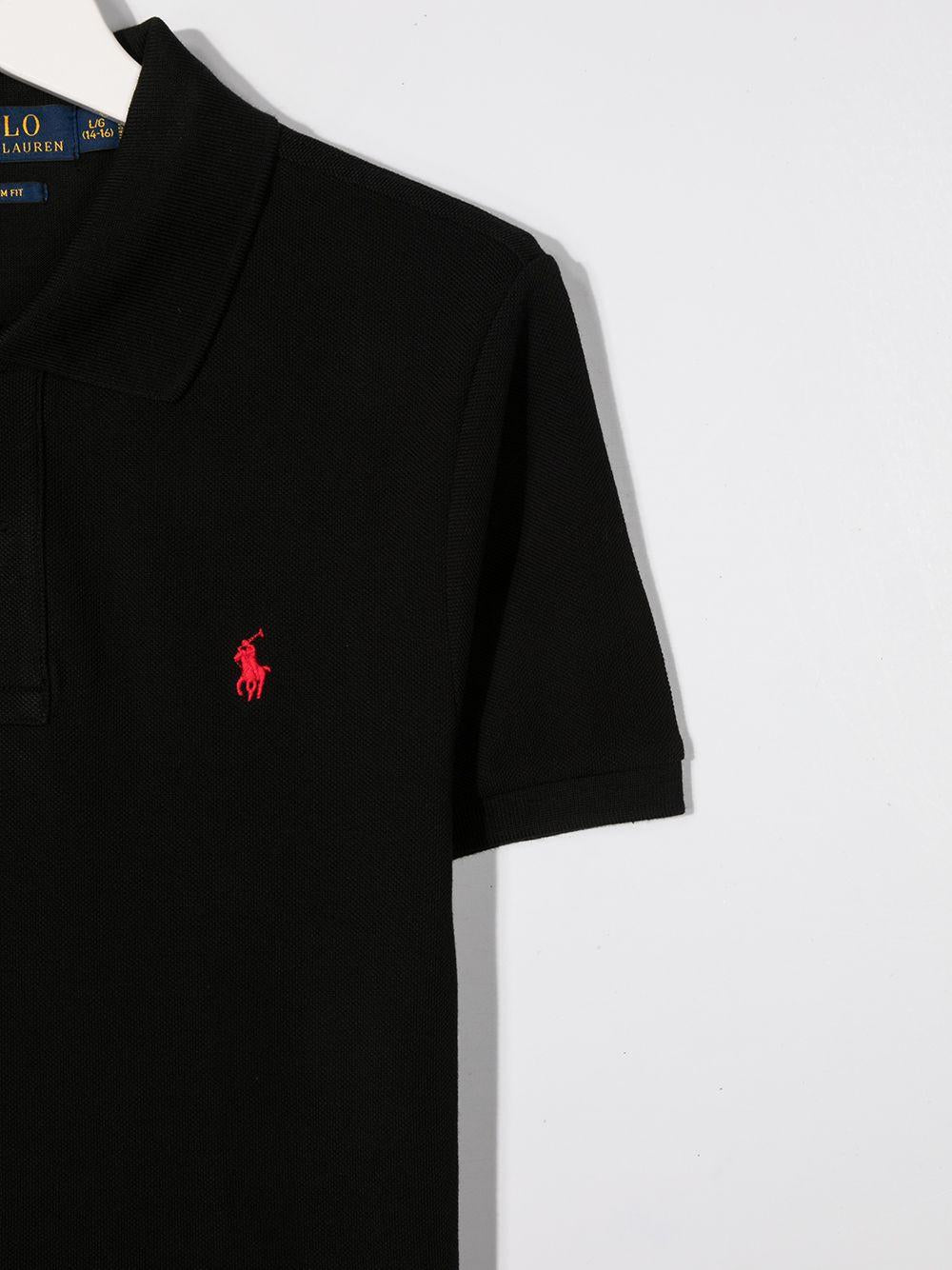 Cotton embroidered logo polo shirt 323547926001 POLOBLACK POLO RALPH LAUREN KIDS