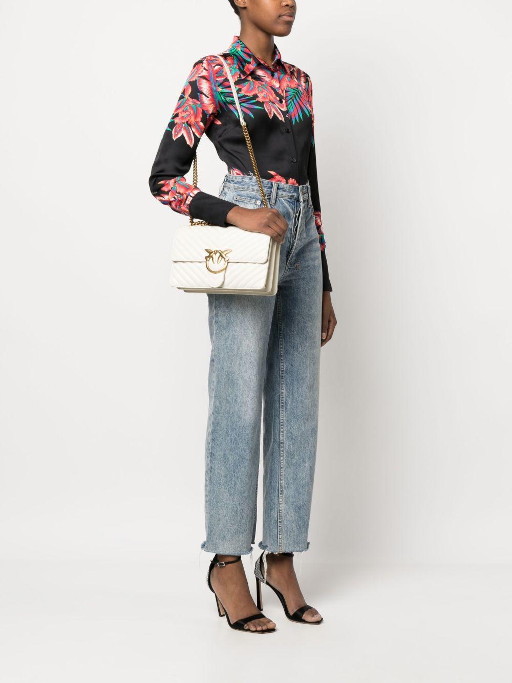 Love chevron medium shoulder bag 100941 A0GKZ14Q PINKO