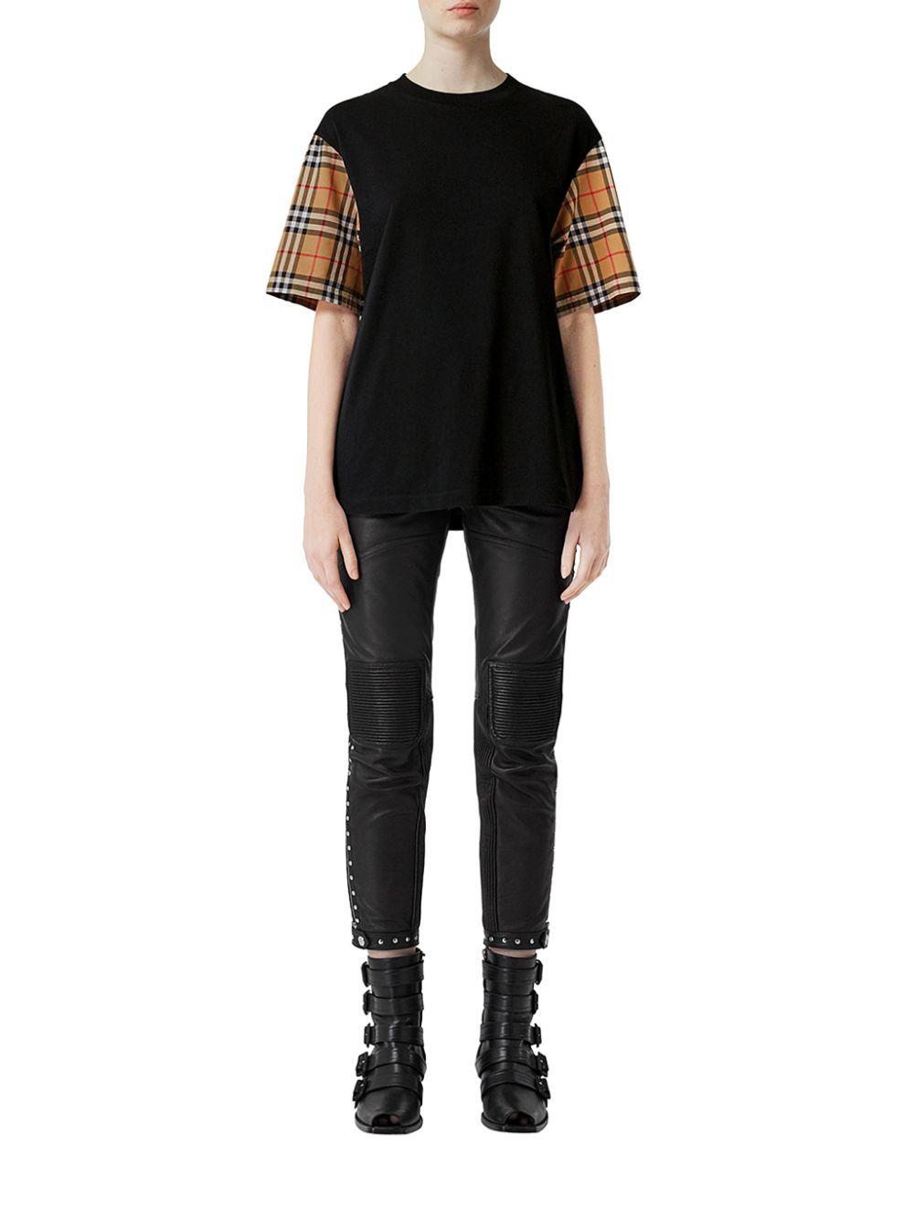 T-shirt con motivo Vintage Check 8014895 BLACK BURBERRY