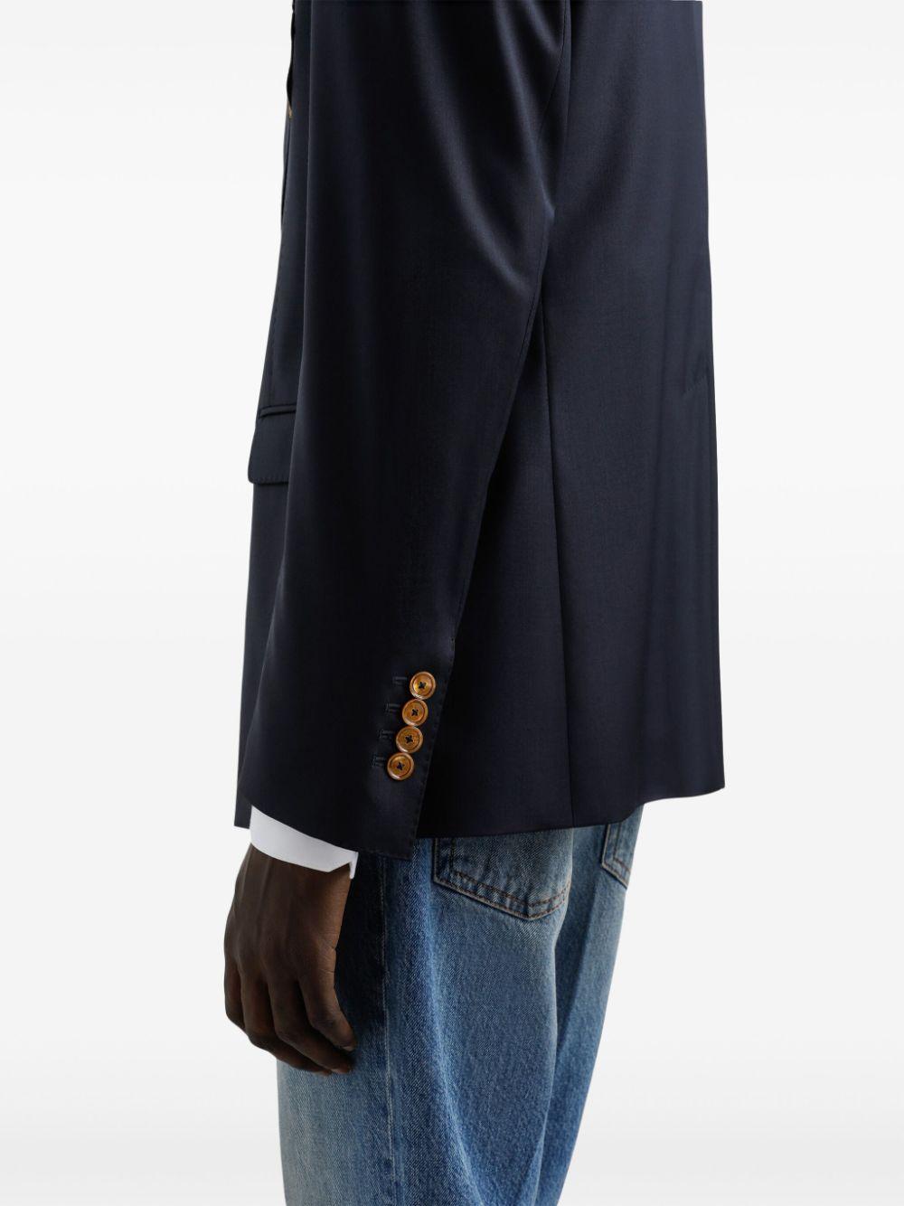 Logo-appliqué blazer <BR/><BR/><BR/><BR/><BR/><BR/> G2TJ8Z FUBFAB4902 DOLCE & GABBANA