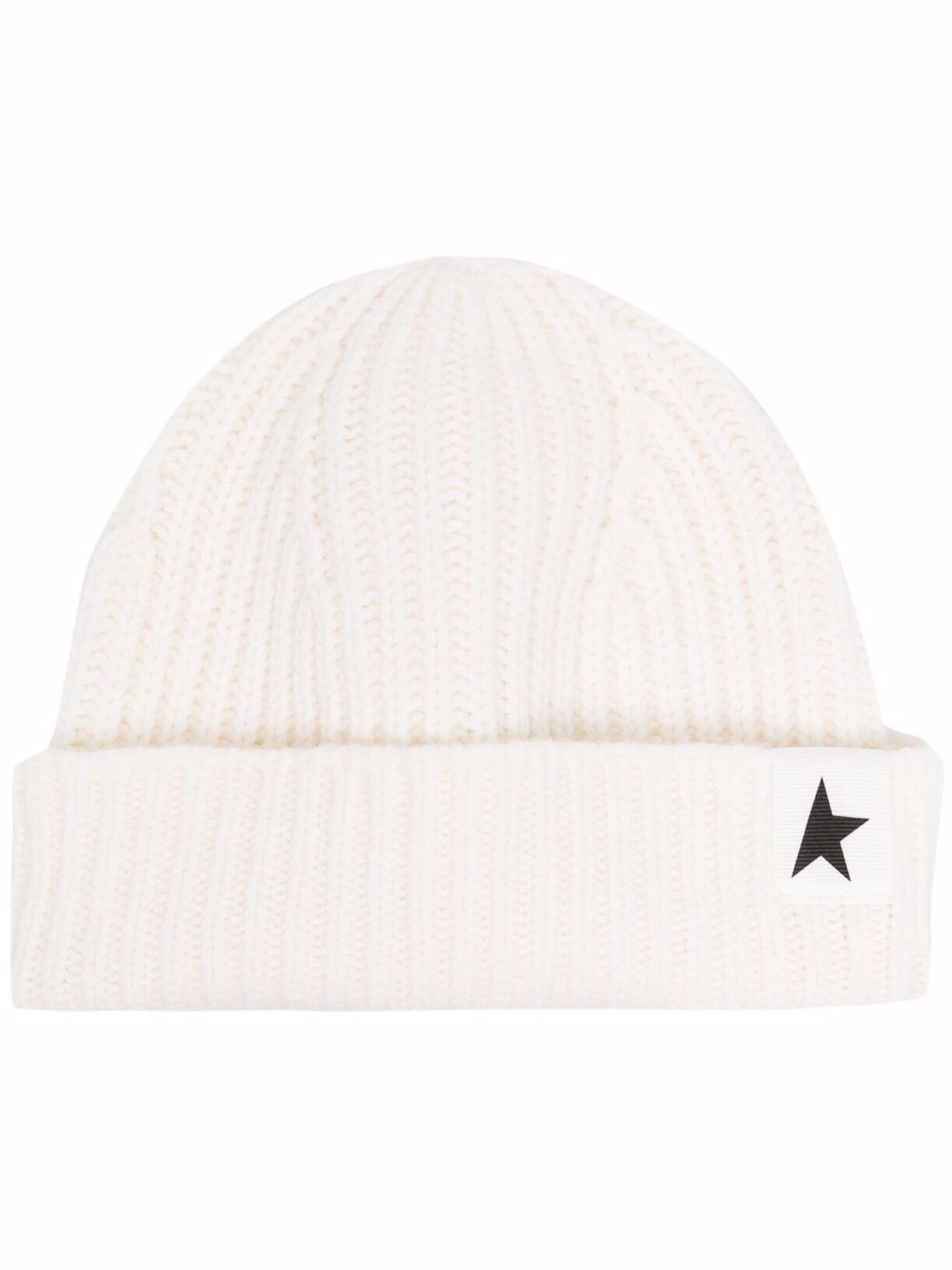 star patch ribbed beanie GUP01035 P00060110190 GOLDEN GOOSE