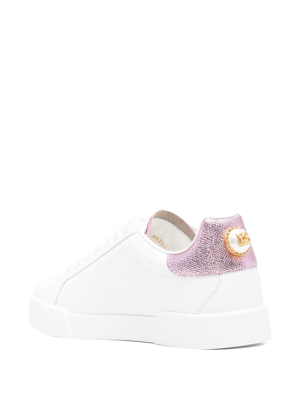 Calfskin nappa Portofino sneakers with lettering CK2329 AN29887587 DOLCE & GABBANA