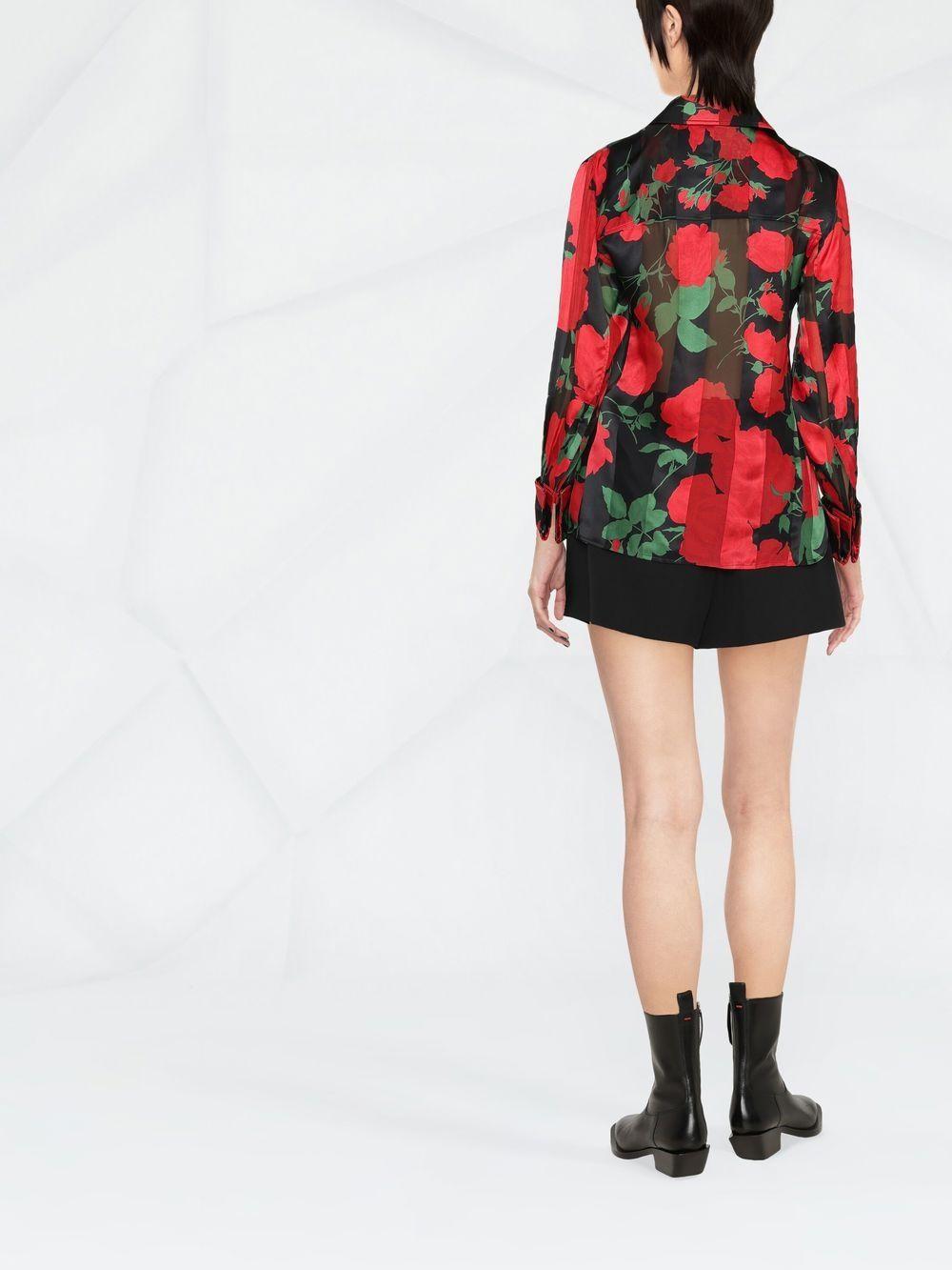 Floral print semi-sheer blouse 701051Y8E04 1029 SAINT LAURENT