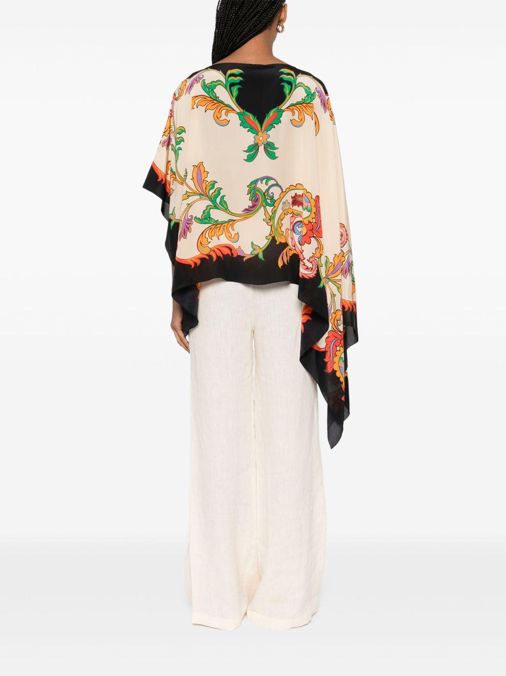 Paisley poncho<BR/><BR/> WAXA0013 AK866X0807 ETRO