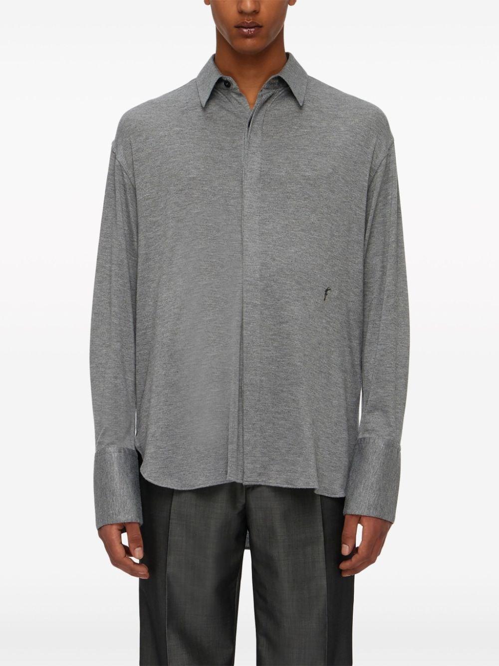 Jersey long-sleeve shirt<BR/><BR/><BR/> D772960 772963ASH GREY FERRAGAMO
