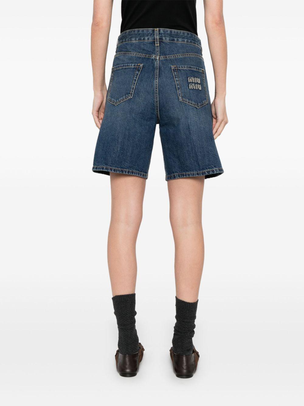 Denim shorts<BR/><BR/><BR/> GWP556 1568F0008 MIU MIU