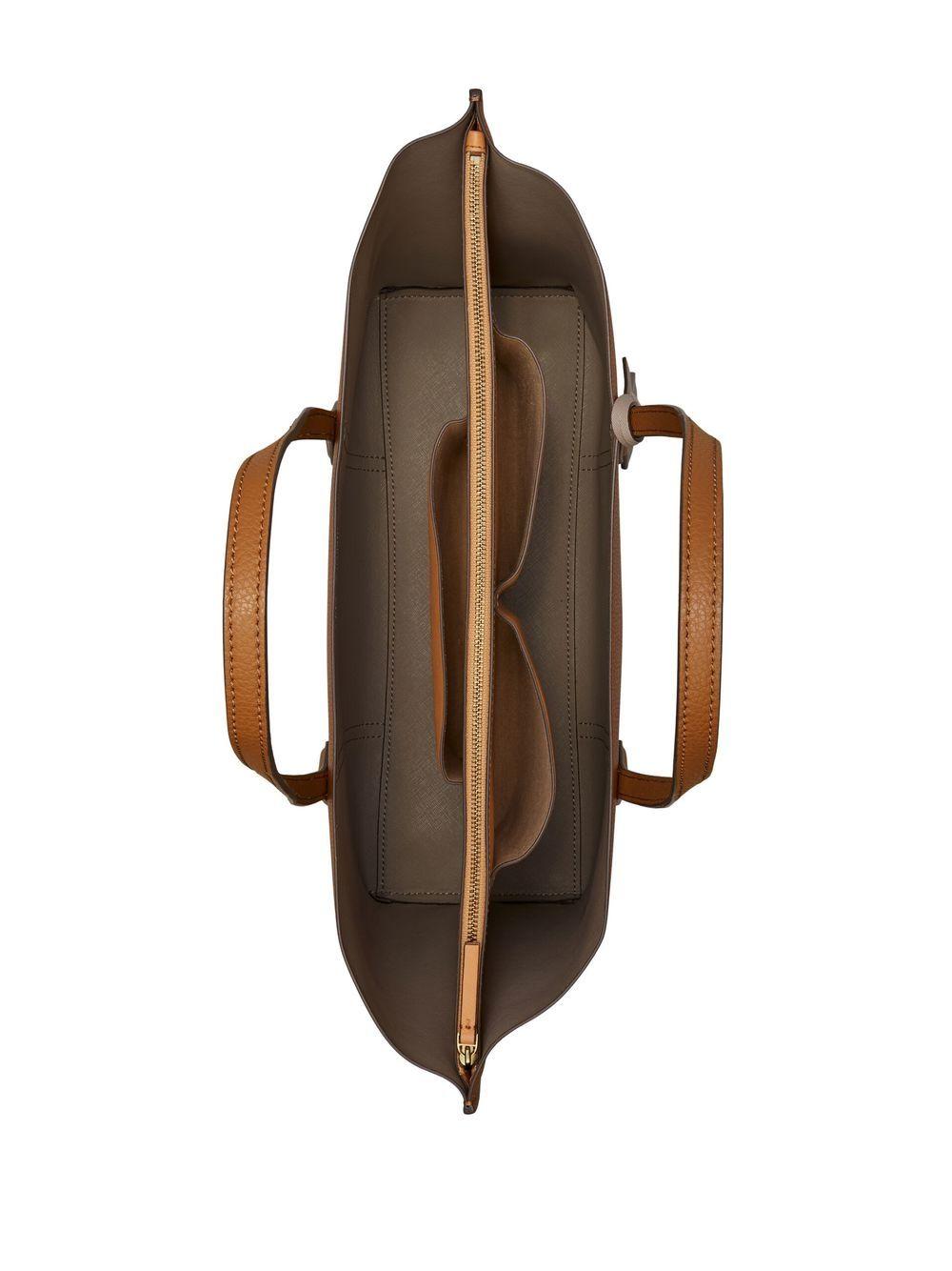 Leather logo-print tote bag<BR/><BR/><BR/> 81932 905 TORY BURCH