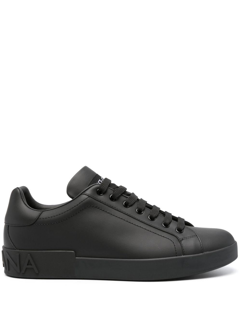 Portofino leather sneakers<BR/><BR/> CS1772 A106580999 DOLCE & GABBANA