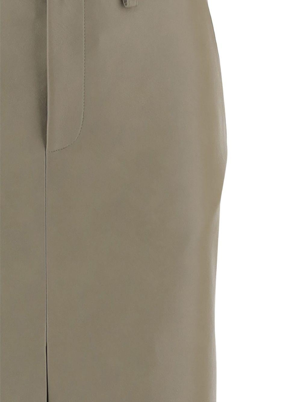MAYBELLE FAUX LEATHER FRONT SLIT PENCIL SKIRT SKFS21917430 SAGE THE FRANKIE SHOP