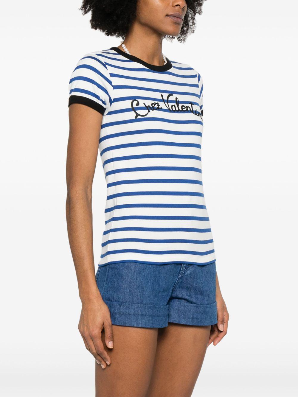 Chez Valentino striped T-shirt 6B3MG24P961 CR1 VALENTINO GARAVANI