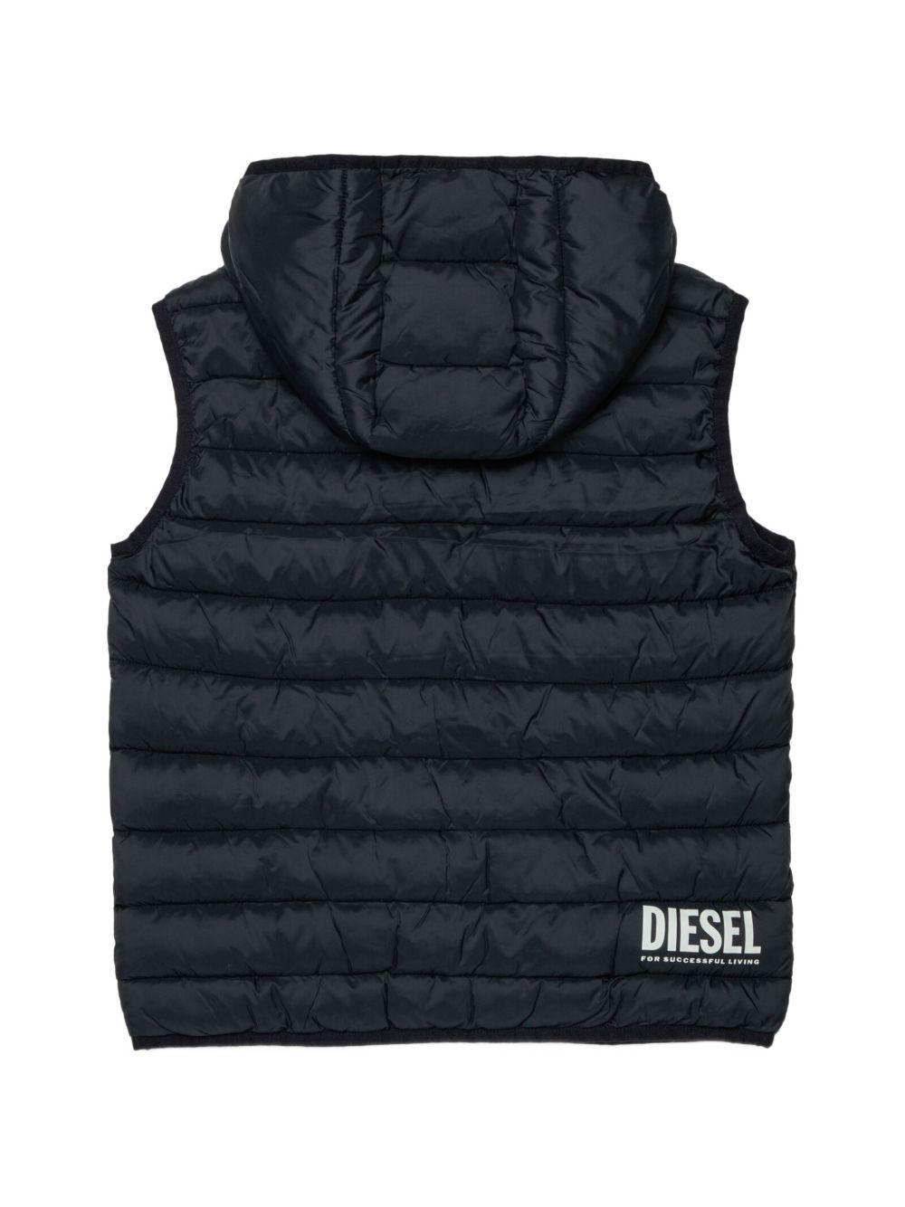 Nylon padded vest with hood J02696 KXBT0K900 DIESEL KIDS