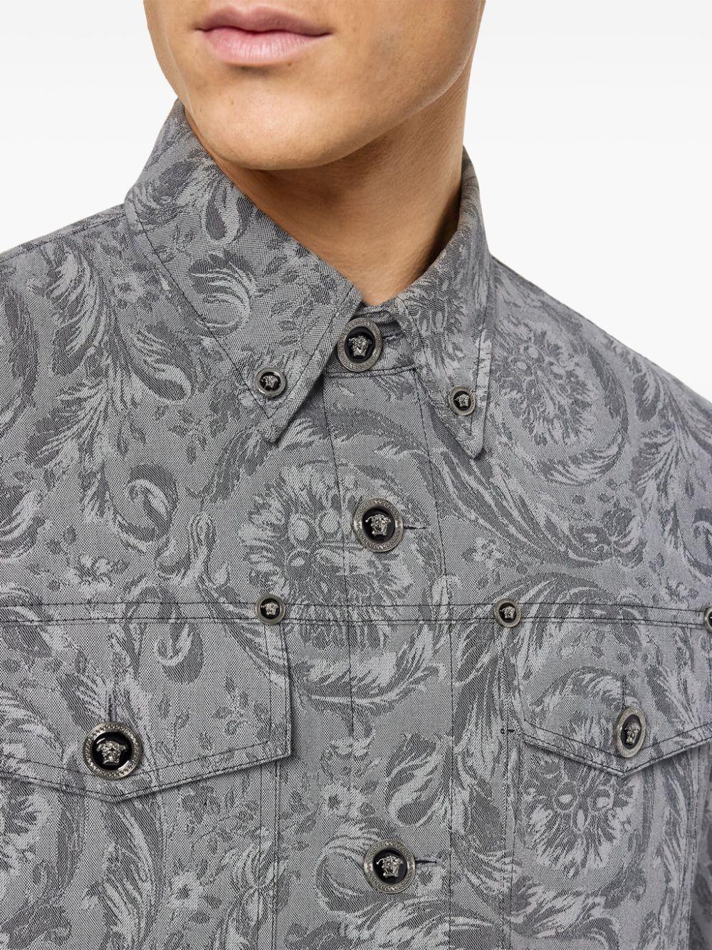 Barocco jacquard gabardine overshirt<BR/><BR/><BR/> 1008738 1A113792BO70 VERSACE