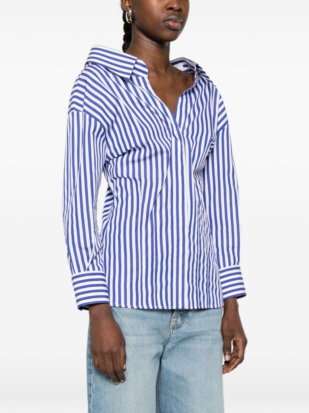 Slashed striped shirt in poplin BW61JH16CN 977 GIVENCHY